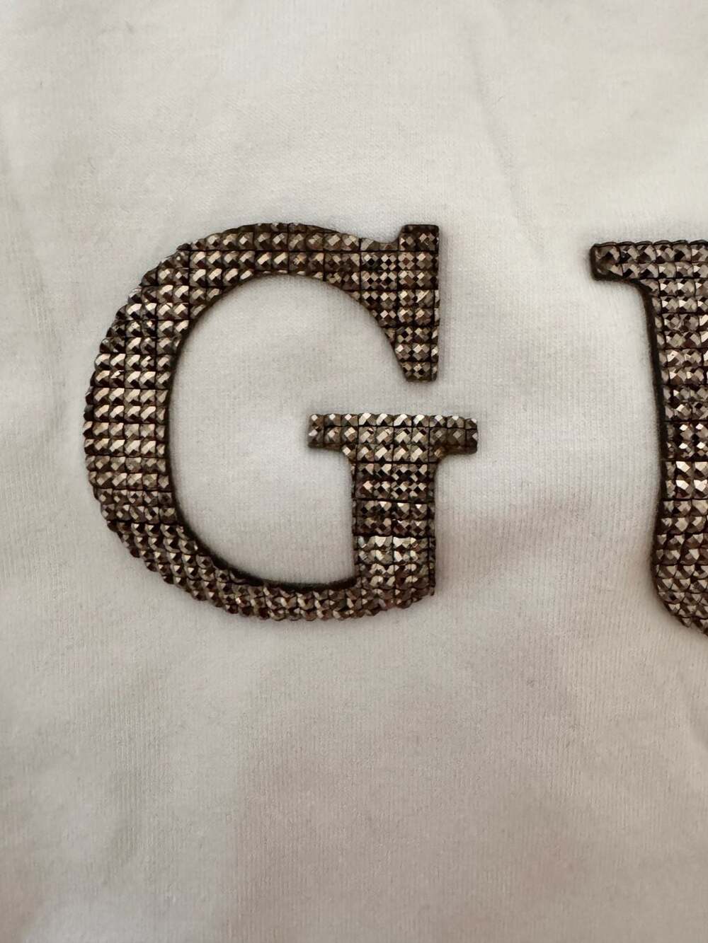 Guess Factory Pepper Rhinestone Logo Tee - Picture 7 of 7
